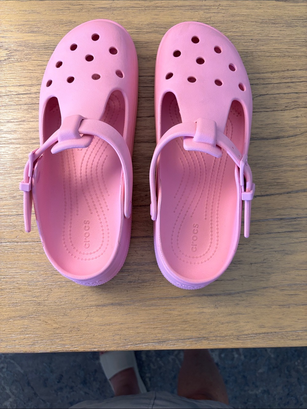 CROCS Women’s Light Pink Mary Jane-Style Clogs - Picture 3 of 6